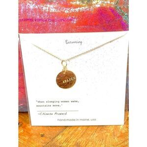 Becoming gold fill 18" pendant neckace